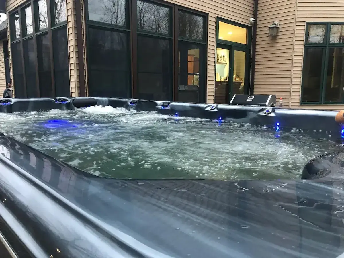 The 12-person swim spa hot tub