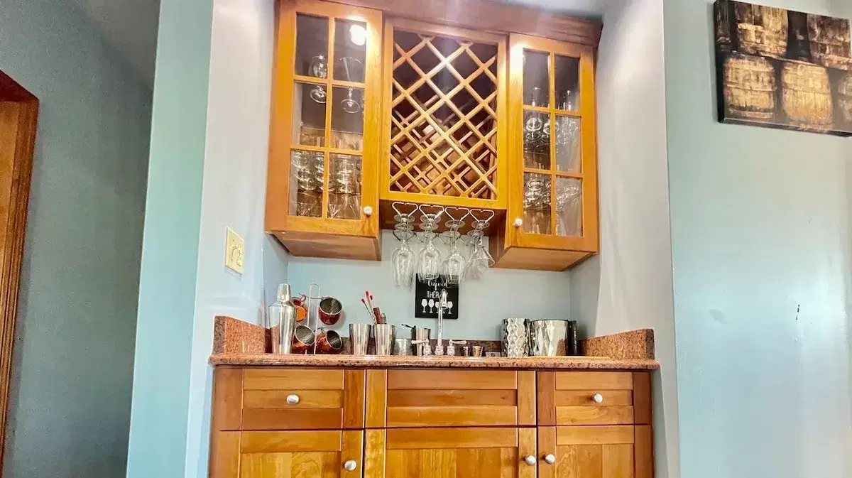 The wet bar