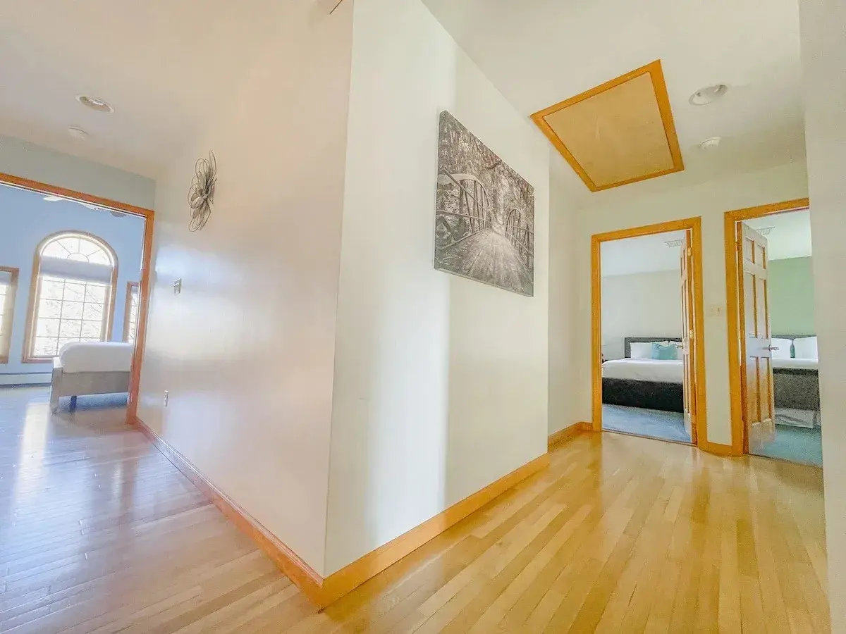The upstairs hall